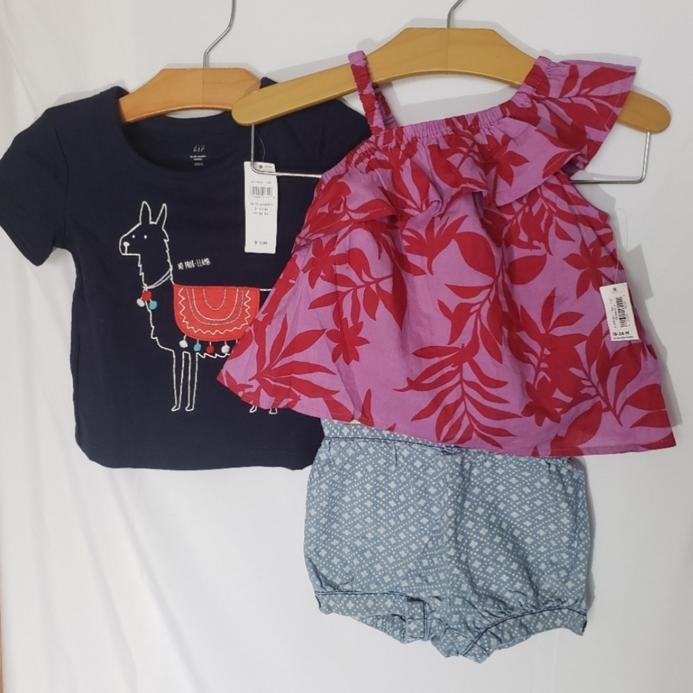 🆕️ Summer tops Gap and Old Navy will include bonus Carter's bubble jean shorts
